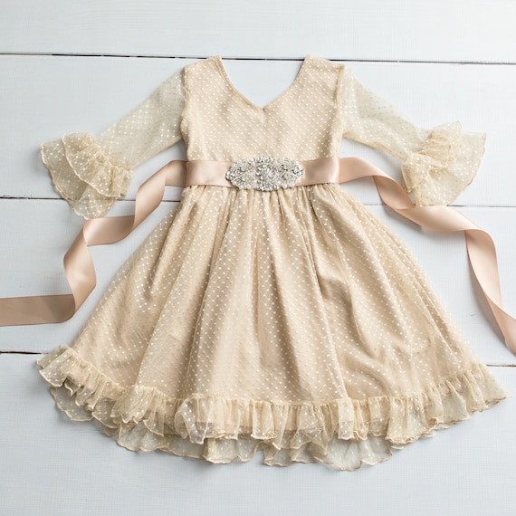 Champagne Flower Girl Dresses